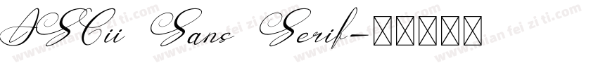 ASCii Sans Serif字体转换